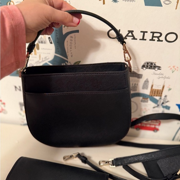 Kate Spade Byrdie Black Crossbody Bag Set with two interchangeable options - Picture 6 of 11